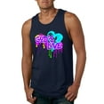thumbnail image 1 of Wild Bobby, Graffiti Art God's Love, Inspirational/Christian, Men Graphic Tank Top, Navy, X-Large, 1 of 4