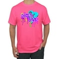 thumbnail image 1 of Wild Bobby, Graffiti Art God's Love, Inspirational/Christian, Men Graphic Tee, Neon Pink, Large, 1 of 4