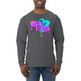 thumbnail image 1 of Wild Bobby, Graffiti Art God's Love, Inspirational/Christian, Men Long Sleeve Shirt, Charcoal, Medium, 1 of 4