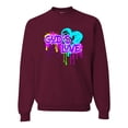thumbnail image 1 of Wild Bobby, Graffiti Art God's Love, Inspirational/Christian, Unisex Crewneck Graphic Sweatshirt, Maroon, XX-Large, 1 of 4