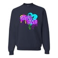 thumbnail image 1 of Wild Bobby, Graffiti Art God's Love, Inspirational/Christian, Unisex Crewneck Graphic Sweatshirt, Navy, Medium, 1 of 4