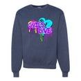 thumbnail image 1 of Wild Bobby, Graffiti Art God's Love, Inspirational/Christian, Unisex Crewneck Graphic Sweatshirt, Vintage Heather Navy, Small, 1 of 4