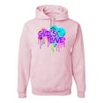thumbnail image 1 of Wild Bobby, Graffiti Art God's Love, Inspirational/Christian, Unisex Graphic Hoodie Sweatshirt, Light Pink, XX-Large, 1 of 4