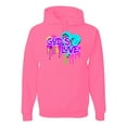 thumbnail image 1 of Wild Bobby, Graffiti Art God's Love, Inspirational/Christian, Unisex Graphic Hoodie Sweatshirt, Neon Pink, Large, 1 of 4