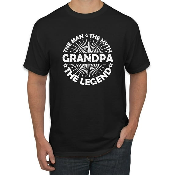 Wild Bobby, Grandpa Man Myth Legend Funny Dad Uncle Papa Dad Gift, Father's Day, Men Graphic Tee, Black, 4X-Large