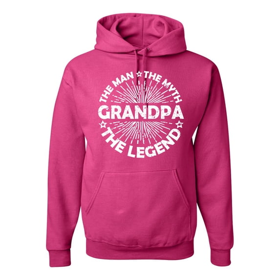 Wild Bobby, Grandpa Man Myth Legend Funny Dad Uncle Papa Dad Gift, Father's Day, Unisex Graphic Hoodie Sweatshirt, Fuschia, Medium