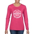 thumbnail image 1 of Wild Bobby, Grandpa Man Myth Legend Funny Dad Uncle Papa Dad Gift, Father's Day, Women Graphic Long Sleeve Tee, Fuschia, Medium, 1 of 4