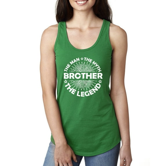 Wild Bobby, Grandpa Man Myth Legend Funny Dad Uncle Papa Dad Gift, Father's Day, Women Racerback Tank Top, Kelly, Medium