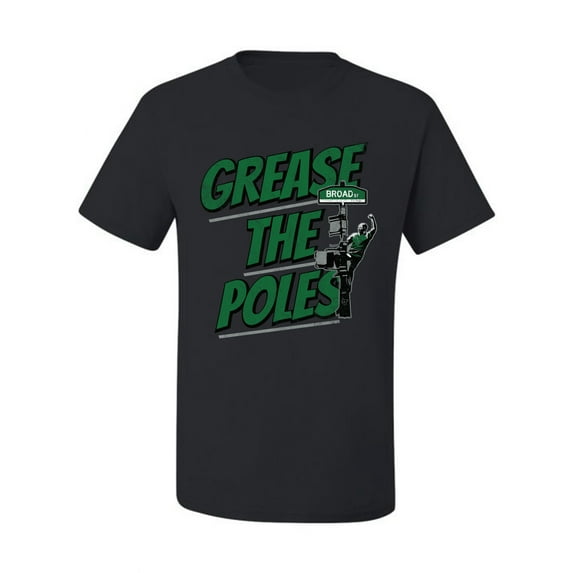 Wild Bobby Grease the Poles Broad Street Philadelphia Football Sports Men Graphic Tee, Black, Small