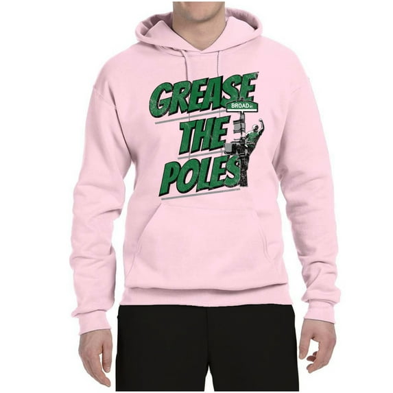 Wild Bobby Grease the Poles Broad Street Philadelphia Football Sports Unisex Graphic Hoodie Sweatshirt, Light Pink, Small
