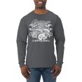 thumbnail image 1 of Wild Bobby, Greaser Outlaw Hot Rod Gambling Mechanic Pop Culture Mens Long Sleeve Shirt, Charcoal, 2XL, 1 of 3
