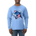 thumbnail image 1 of Wild Bobby Great White Shark USA Since 1776 Men Long Sleeve Shirt, 1 of 6