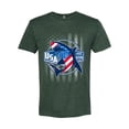 thumbnail image 1 of Wild Bobby Great White Shark USA Since 1776 Men Premium Tri Blend Tee, 1 of 5
