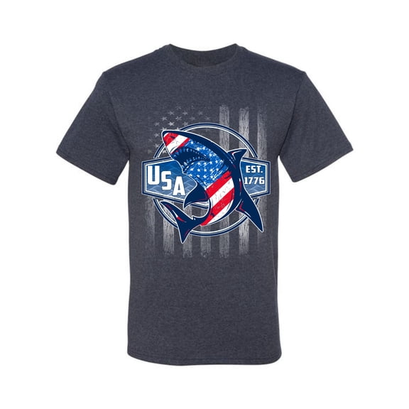 Wild Bobby Great White Shark USA Since 1776 Men Tee