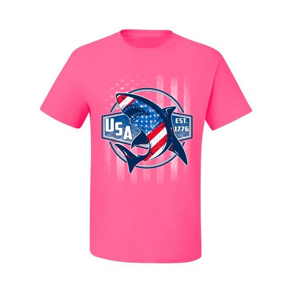 Wild Bobby Great White Shark USA Since 1776 Men Tee