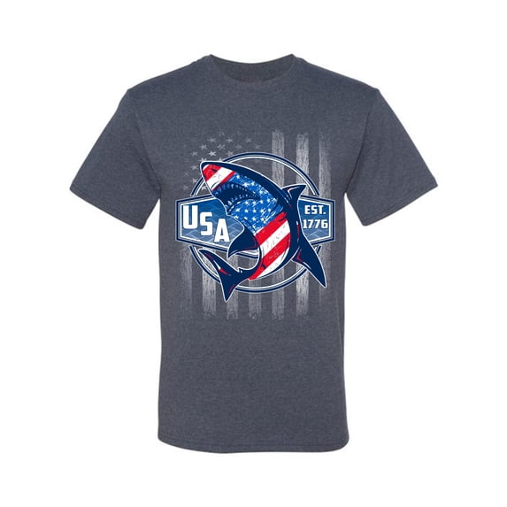 Wild Bobby Great White Shark USA Since 1776 Men Tee