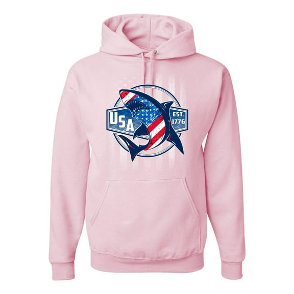 Wild Bobby Great White Shark USA Since 1776 Unisex Hoodie Sweatshirt