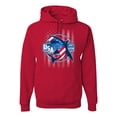 thumbnail image 1 of Wild Bobby Great White Shark USA Since 1776 Unisex Hoodie Sweatshirt, 1 of 6