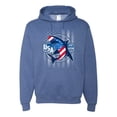 thumbnail image 1 of Wild Bobby Great White Shark USA Since 1776 Unisex Hoodie Sweatshirt, 1 of 6
