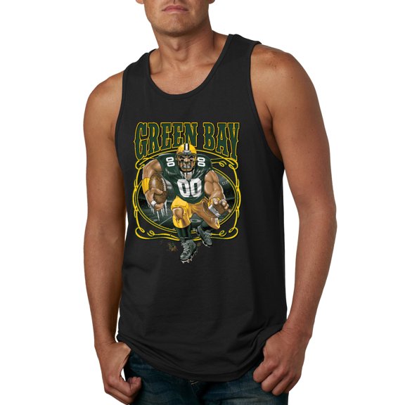 Wild Bobby, Green Bay Fan | GB Fantasy Football ,Sports, Men Graphic Tank Top, Black, Medium