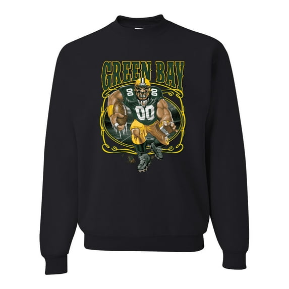 Wild Bobby, Green Bay Fan | GB Fantasy Football ,Sports, Unisex Crewneck Graphic Sweatshirt, Black, 4X-Large