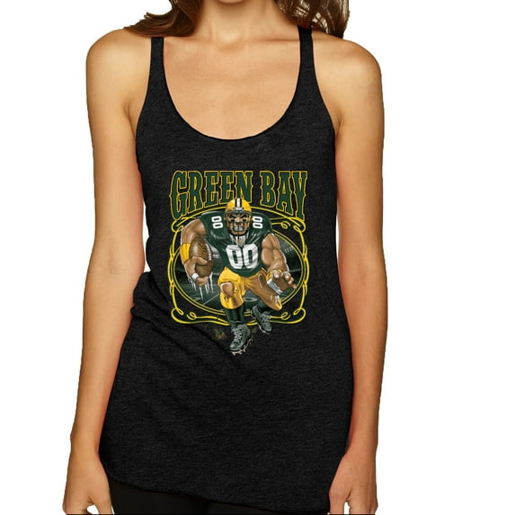Wild Bobby, Green Bay Fan | GB Fantasy Football ,Sports, Women Tri-Blend Racerback Tank Top, Vintage Black, X-Large