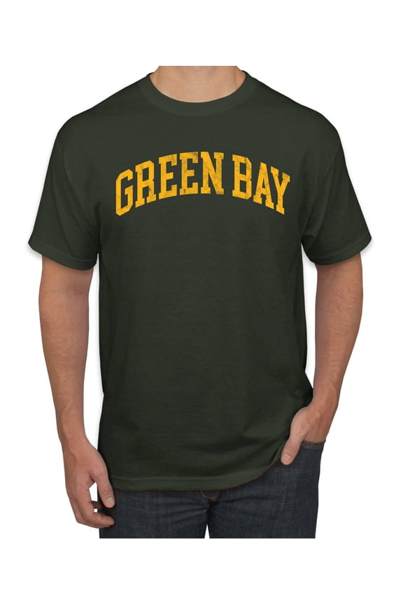 Green Bay GB American Football Cities | Classic Varsity College Style Fantasy Fan, Trendy Team Streetwear Sports Men's T-Shirt