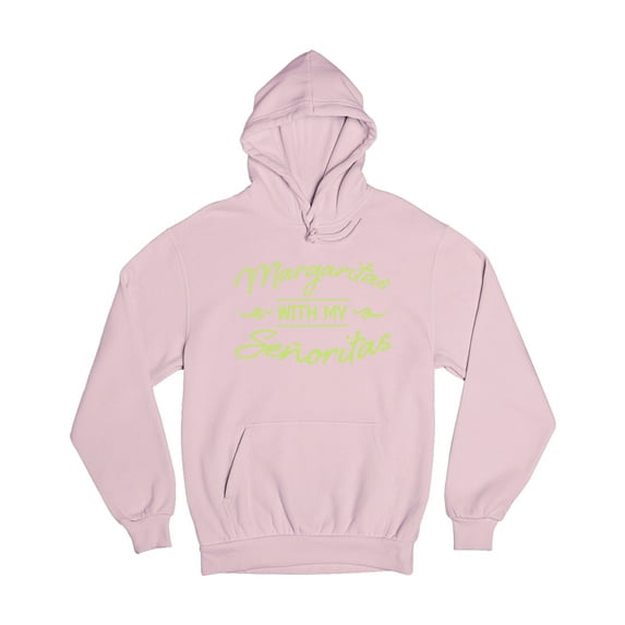 Wild Bobby, Green Senoritas Funny Cinco de Mayo Cinco De Mayo Unisex Hoodie Sweatshirt, Light Pink, Large
