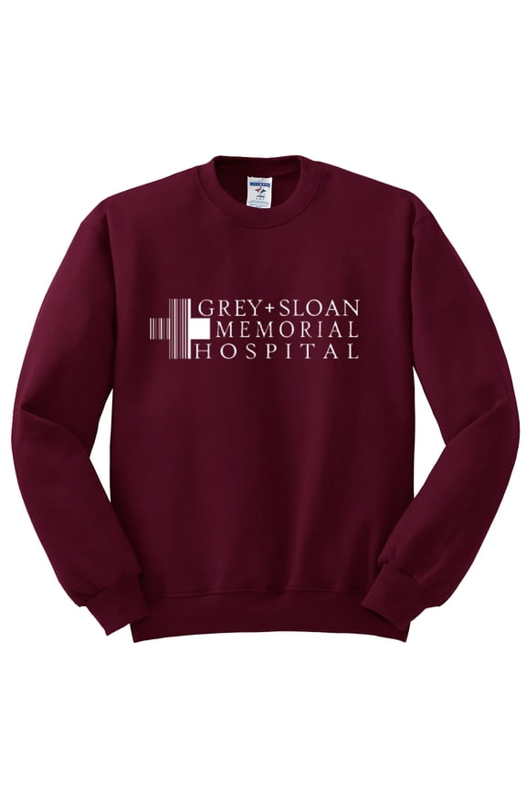 , Grey Sloan Grey's Anatomy, Graphic Sweatshirt, Maroon, Small