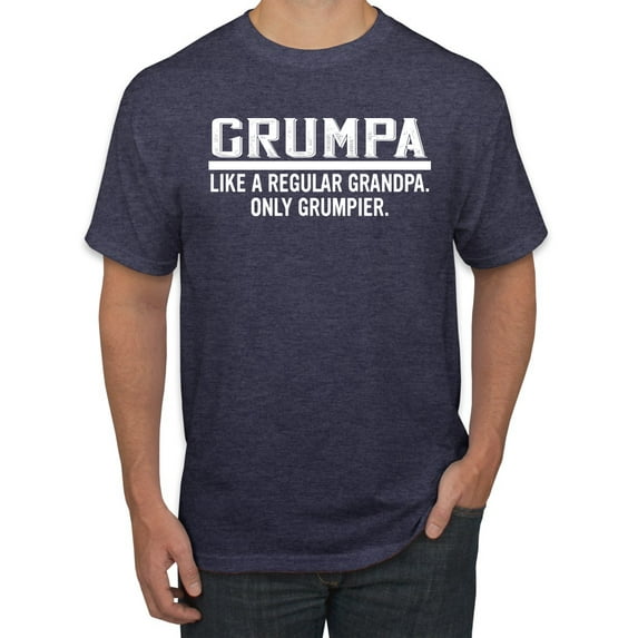 Wild Bobby,Grumpa Like A Regular Grandpa Only Grumpier, Father's Day, Men Graphic Tees, Vintage Heather Navy, 5XL