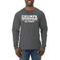 thumbnail image 1 of Wild Bobby,Grumpa Like A Regular Grandpa Only Grumpier, Father's Day, Men Long Sleeve Shirt, Charcoal, 2XL, 1 of 3