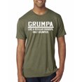 thumbnail image 1 of Wild Bobby,Grumpa Like A Regular Grandpa Only Grumpier, Father's Day, Men Premium Tri Blend Tees, Military Green, Small, 1 of 3