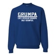 thumbnail image 1 of Wild Bobby,Grumpa Like A Regular Grandpa Only Grumpier, Father's Day, Unisex Crewneck Graphic Sweatshirt, Royal, Small, 1 of 3