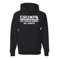 thumbnail image 1 of Wild Bobby,Grumpa Like A Regular Grandpa Only Grumpier, Father's Day, Unisex Graphic Hoodie Sweatshirt, Black, Small, 1 of 3