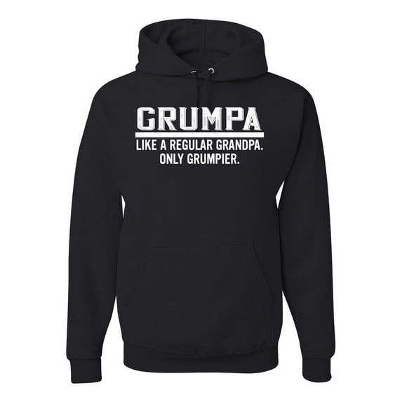 Wild Bobby,Grumpa Like A Regular Grandpa Only Grumpier, Father's Day, Unisex Graphic Hoodie Sweatshirt, Black, Small