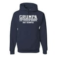 thumbnail image 1 of Wild Bobby,Grumpa Like A Regular Grandpa Only Grumpier, Father's Day, Unisex Graphic Hoodie Sweatshirt, Navy, 3XL, 1 of 3