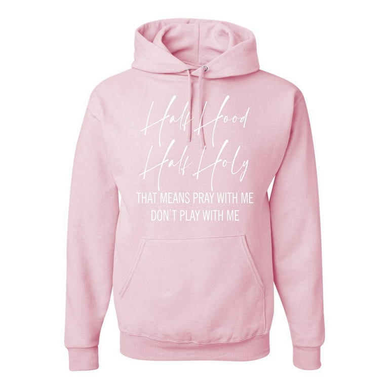Light pink graphic hoodie deals