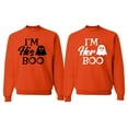 thumbnail image 1 of Wild Bobby Halloween Couples Shirts, I'm His Boo I'm Her Boo Funny Cute Ghost Costume Tshirt Idea Unisex Crewneck Sweatshirt, 1 of 6