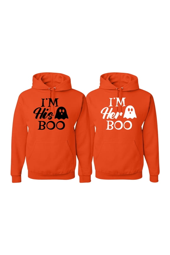 Halloween Couples Shirts, I'm His Boo I'm Her Boo Funny Cute Ghost Costume Tshirt Idea Unisex Hoodie Sweatshirt
