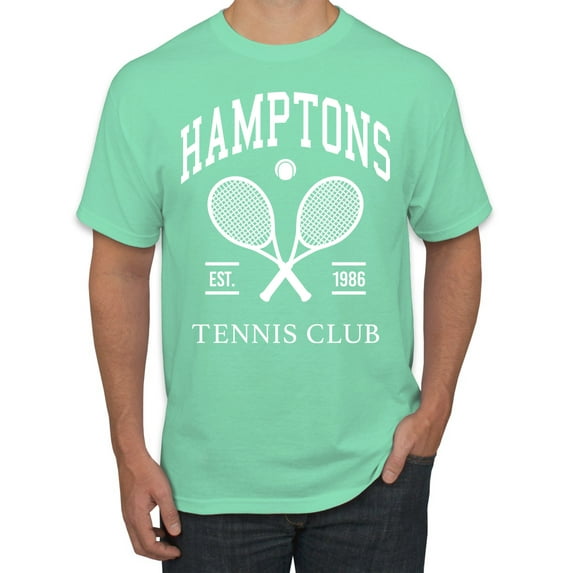 Wild Bobby Hamptons Tennis Club Est 1986 Sports Men's T-Shirt, Mint, Medium