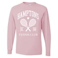 thumbnail image 1 of Wild Bobby Hamptons Tennis Club Est 1986 Sports Mens Long Sleeve Shirt, Light Pink, Large, 1 of 6