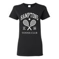 thumbnail image 1 of Wild Bobby Hamptons Tennis Club Est 1986 Sports Womens Graphic T-Shirt, Black, Small, 1 of 6