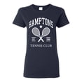 thumbnail image 1 of Wild Bobby Hamptons Tennis Club Est 1986 Sports Womens Graphic T-Shirt, Navy, XX-Large, 1 of 6
