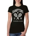 thumbnail image 1 of Wild Bobby Hamptons Tennis Club Est 1986 Sports Womens Slim Fit Junior Tee, Black, Small, 1 of 6