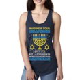 thumbnail image 1 of Wild Bobby Hanukkah Imagine If Your Phone Battery was Low but Lasted 8 Days Women Racerback Tank Top, Navy, X-Large, 1 of 6