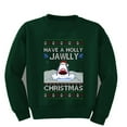 thumbnail image 1 of Wild Bobby Have a Holly Jawlly Christmas, Cute Shark Christmas Sweater | Holiday Unisex Boys Girls Crewneck Graphic Sweatshirt, 1 of 5