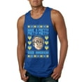 thumbnail image 1 of Wild Bobby, Have a Pretty Pretty Pretty Good Hanukkah Curb Larry, Hanukkah, Men Graphic Tank Top, Royal, Small, 1 of 4