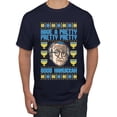 thumbnail image 1 of Wild Bobby, Have a Pretty Pretty Pretty Good Hanukkah Curb Larry, Hanukkah, Men Graphic Tee, Navy, 4X-Large, 1 of 4
