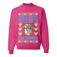 thumbnail image 1 of Wild Bobby, Have a Pretty Pretty Pretty Good Hanukkah Curb Larry, Hanukkah, Unisex Crewneck Graphic Sweatshirt, Fuschia, 3X-Large, 1 of 4