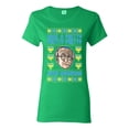 thumbnail image 1 of Wild Bobby, Have a Pretty Pretty Pretty Good Hanukkah Curb Larry, Hanukkah, Women Graphic Tee, Kelly, XX-Large, 1 of 4